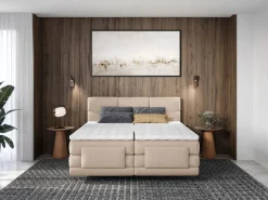 Palacio Cama Continental Boxspring|Cama Articulada|Conjunto boxspring relax tela 2 x 80 x 200 cm LODI de