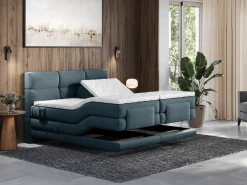 Palacio Cama Continental Boxspring|Cama Articulada|Conjunto boxspring relax Tela - - 2 x 80 x 200 cm - LODI de