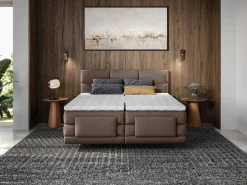 Palacio Conjunto boxspring relax Tela - Marrón - 2 x 80 x 200 cm - LODI de Marru00f3n Clearance