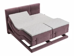 Palacio Conjunto completo Boxspring eléctrico 2 x 90 x 200 cm king size Burdeos Tela - LODI de Granate Hot