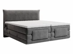 Palacio Cama Continental Boxspring|Cama Articulada|Conjunto completo Boxspring eléctrico 2 x 80 x 200 cm tamaño queen Antracita Tela - ZANORO de