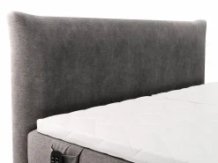 Palacio Cama Continental Boxspring|Cama Articulada|Conjunto completo Boxspring eléctrico 2 x 80 x 200 cm tamaño queen Antracita Tela - ZANORO de