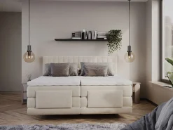Palacio Conjunto completo boxspring - 2 x 80 x 200 cm - Terciopelo - - DONISI de Beige Online