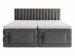 Conjunto completo Boxspring eléctrico 2 x 90 x 200 cm king size Antracita Tejido - DONISI de^Palacio Outlet