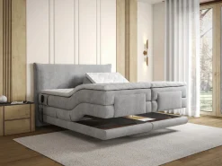 Conjunto completo Boxspring eléctrico 2 x 90 x 200 cm king size Tejido - ZANORO de^Palacio Discount