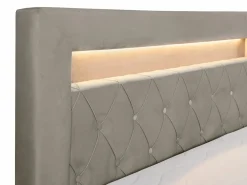 Ysmée Cama Continental Boxspring|Conjunto completo de decoración de dormitorio canapés abatibles - 180 x 200 - Terciopelo - - ORANA