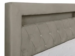 Ysmée Cama Continental Boxspring|Conjunto completo de decoración de dormitorio canapés abatibles - 180 x 200 - Terciopelo - - ORANA