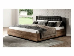 Conjunto Completo de Dormitorio FOX – Armario de 200 cm, Cama de 180x200 con somier incluido, Cómoda, Mesitas de noche – Roble oscuro^Meublorama Clearance