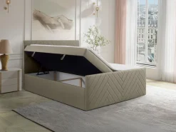 Ysmée Conjunto completo de ropa de cama canapés abatibles - 180 x 200 - Terciopelo - - MAKANA Topo Discount