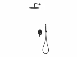 Conjunto completo de sistema de ducha con cabezal de ducha de acero inoxidable negro 02_0003109^Helloshop26 Sale