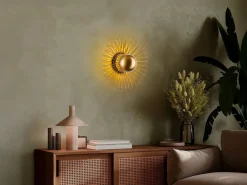 OZAIA Aplique Para Pared|Conjunto de 2 apliques de pared con diseño de alambre en metal - - P. 18 x D.45 cm - ZYMA