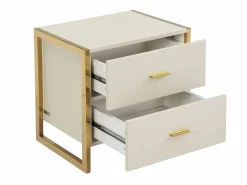 Conjunto de 2 mesitas de noche con 2 cajones en MDF en y dorado - OMBRELIA de Pascal Morabito^Vente-unique Sale