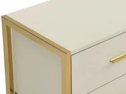 Conjunto de 2 mesitas de noche con 2 cajones en MDF en y dorado - OMBRELIA de Pascal Morabito^Vente-unique Sale