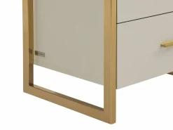 Conjunto de 2 mesitas de noche con 2 cajones en MDF en y dorado - OMBRELIA de Pascal Morabito^Vente-unique Sale