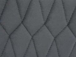 Vente-unique Conjunto de 2 mesitas de noche con cajón y hueco en Terciopelo gris - DANIELE Gris antracita