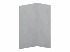 Vente-unique Conjunto de 2 paneles de ducha con efecto de cemento pulido - L90 x L120 x Alt. 210 cm - ARFINO Gris Outlet