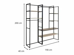 Conjunto de 2 percheros de madera y metal ASHTON^ Discount