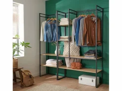 Conjunto de 2 percheros de madera y metal ASHTON^ Discount
