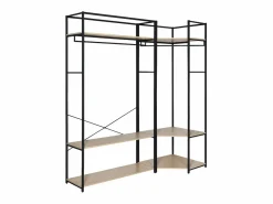 Conjunto de 2 percheros de madera y metal 180x200cm JUNE Negro New