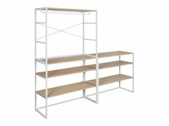 Conjunto de 3 percheros modulares para buhardilla 300x85cm KADRA^