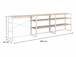 Conjunto de 3 percheros modulares para buhardilla 300x85cm KADRA^