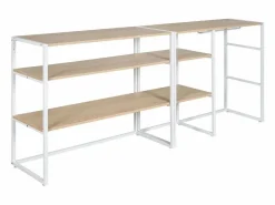 Conjunto de 2 percheros modulares para buhardilla 200x85cm KADRA Blanco Clearance