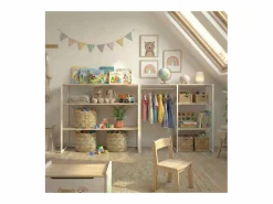 Conjunto de 2 percheros modulares para buhardilla 200x85cm KADRA Blanco Clearance