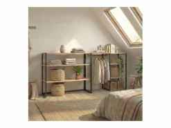 Burro Para Ropa|Conjunto de 2 percheros modulares para buhardilla 200x85cm KADRA