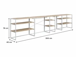 Burro Para Ropa|Conjunto de 4 percheros modulares para buhardilla 400x85cm KADRA