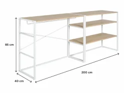 Conjunto de 2 percheros modulares para buhardilla 200x85cm KADRA Blanco