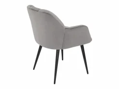 Vente-unique Sillas Y Lotes De Sillas|Conjunto de 2 sillas acolchadas Con reposabrazos - Terciopelo y metal negro. . PEGA