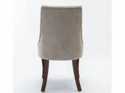Conjunto de 2 sillas con patas de madera curvadas y respaldo alto.^Hauss Spole Sale