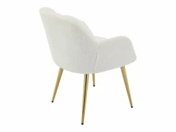 Vente-unique Sillas Y Lotes De Sillas|Conjunto de 2 sillas con brazos - Tela de bouclé y metal dorado - - PEGA