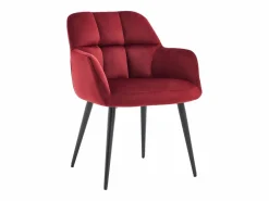 PASCAL MORABITO Colección Rouge Passion|Conjunto de 2 sillas con reposabrazos - Terciopelo y metal - Burdeos - PEGA de