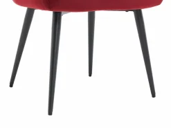PASCAL MORABITO Colección Rouge Passion|Conjunto de 2 sillas con reposabrazos - Terciopelo y metal - Burdeos - PEGA de