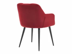 PASCAL MORABITO Colección Rouge Passion|Conjunto de 2 sillas con reposabrazos - Terciopelo y metal - Burdeos - PEGA de