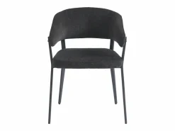 Vente-unique Sillas Y Lotes De Sillas|Conjunto de 2 sillas con reposabrazos de tela y metal - - AVRELA