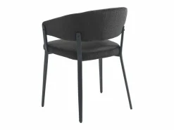 Vente-unique Sillas Y Lotes De Sillas|Conjunto de 2 sillas con reposabrazos de tela y metal - - AVRELA