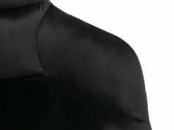 Vente-unique Conjunto de 2 sillas con reposabrazos de terciopelo y metal dorado - - PEGA Negro New