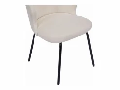Conjunto de 2 sillas de pana y metal negro - - RELIOZA^Vente-unique Sale