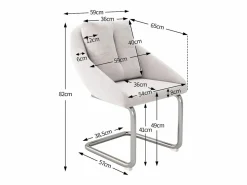 Conjunto de 6 sillas de terciopelo - estructura de metal -^ModernLuxe Discount