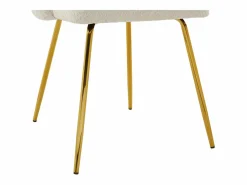 Vente-unique Conjunto de 2 sillas de tejido bouclé y metal dorado - - ALTINAM de Pascal MORABITO Crema Best