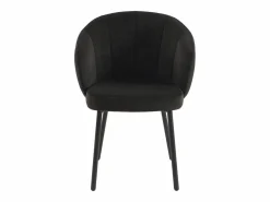 Vente-unique Conjunto de 2 sillas en tela y metal - - TANURY Negro Best