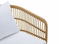 MYLIA Conjunto de 2 sillones de jardín de resina trenzada - Natural claro - LOUSINI de Color natural claro Best