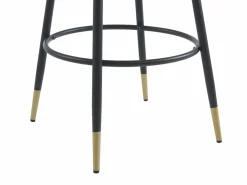 Vente-unique Muebles De Bar|Taburete Alto|Conjunto de 2 taburetes de bar de terciopelo y metal - - ELIRAM