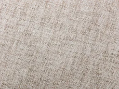 Vente-unique Conjunto de 2 taburetes de bar de tela y metal blanco - Beige - KIYOLA Beige / Blanco Discount