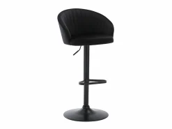 Vente-unique Muebles De Bar|Taburete Alto|Conjunto de 2 taburetes de bar - Terciopelo y metal - - DORALIZ