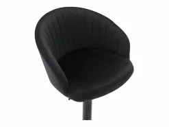 Vente-unique Muebles De Bar|Taburete Alto|Conjunto de 2 taburetes de bar - Terciopelo y metal - - DORALIZ