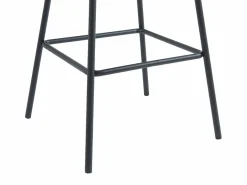 Vente-unique Conjunto de 2 taburetes de bar en tela bouclé y metal - - SENORASE Blanco Clearance