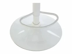 Vente-unique Muebles De Bar|Taburete Alto|Conjunto de 2 taburetes de bar de tela y metal - y blanco - CARSTEN